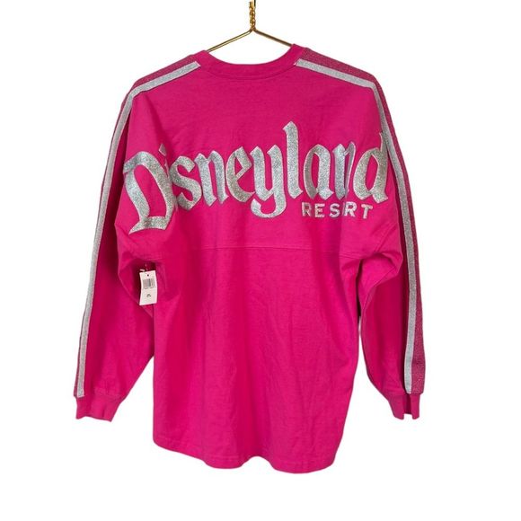 DISNEYLAND SPIRIT JERSEY IMAGINATION PINK SILVER GLITTER METALLIC NWT SIZE SMALL - Picture 4 of 10